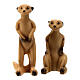 Couple de suricates 4 cm pour crèche 10 cm s1