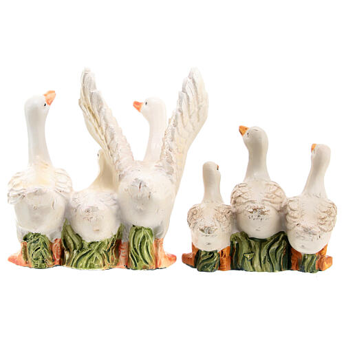 Geese for Nativity Scene with 12 cm characters, 2 sets of 3 6