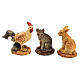 Set animaux de ferme résine 4 cm pour crèche 10 cm s5