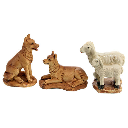 Farm animals set in resin 4 cm, 10 cm nativity scene 2