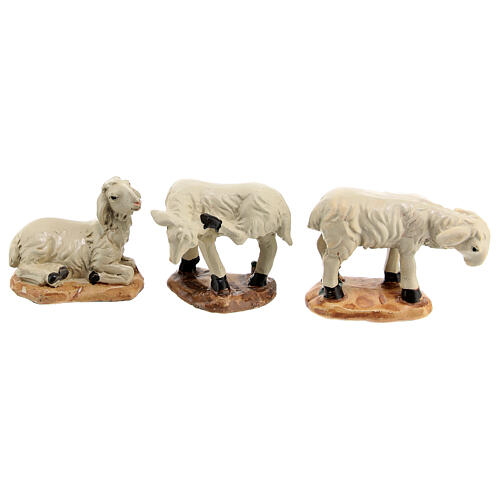 Farm animals set in resin 4 cm, 10 cm nativity scene 4