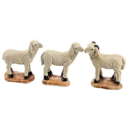 Farm animals set in resin 4 cm, 10 cm nativity scene 6