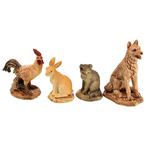 Set animali da fattoria grandi 15pz presepe 15 cm 3