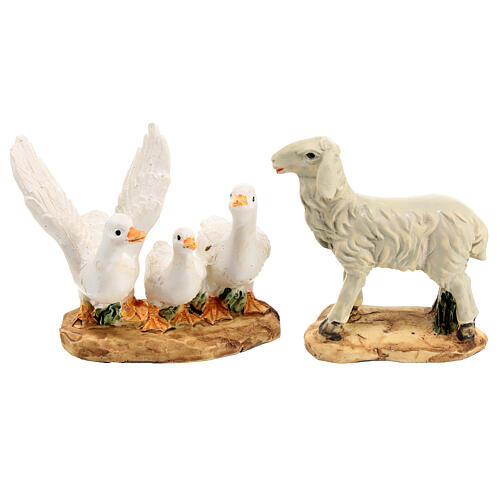 Set animali da fattoria grandi 15pz presepe 15 cm 6