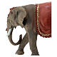 Éléphant selle rouge en résine 20 cm crèche s7