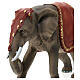 Elefante sella rossa in resina 20 cm presepe s2