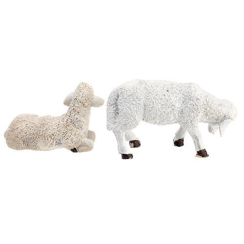 Sheeps with ram for Nativity Scene with 15 cm characters, set of 6 7