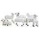 Sheeps with ram for Nativity Scene with 15 cm characters, set of 6 s1