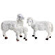 Set moutons avec bouc 6 pcs crèche 15 cm s2