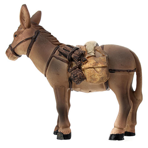 Donkey figurine for resin nativity scene 12 cm 4