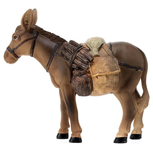Asino resina dipinta presepe 16 cm 5