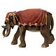 Elephant with red saddle for resin Nativity Scene with 12 cm characters s1