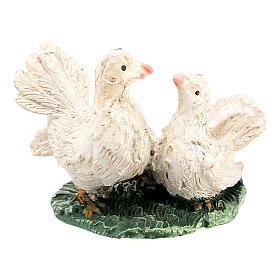 Set of 3 pigeons 4 cm, 12 cm nativity scene