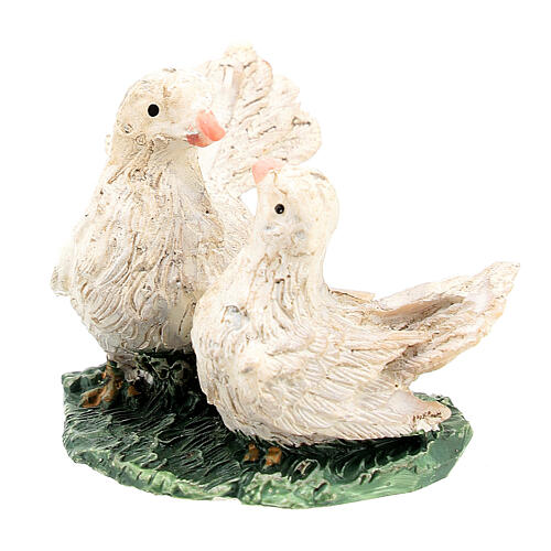 Set of 3 pigeons 4 cm, 12 cm nativity scene 4