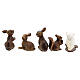 Set animaux forêt hibou écureuil lièvres crèche 12 cm s7