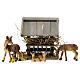 Family kit of roe deer 7 cm, wooden trough 10x10x10 cm for a 10-12 cm nativity scene s1