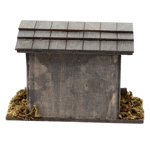 Set of hens and roosters with double henhouse 5x10x5 cm for 10-12 Nativity Scene 8