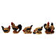 Set of hens and roosters with double henhouse 5x10x5 cm for 10-12 Nativity Scene s2