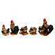 Set of hens and roosters with double henhouse 5x10x5 cm for 10-12 Nativity Scene s4