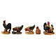 Set pollaio singolo 5x5x5 cm con galline e mangime presepe 10-12 cm s2