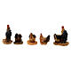 Set pollaio singolo 5x5x5 cm con galline e mangime presepe 10-12 cm s4