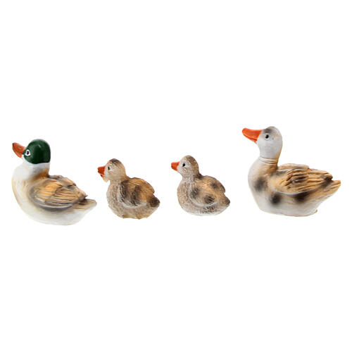 Resin family set of ducks 2 cm for 10-12 cm nativity 3