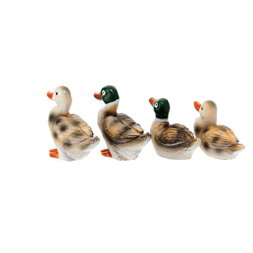 Resin family set of ducks 2 cm for 10-12 cm nativity 4