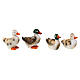 Resin family set of ducks 2 cm for 10-12 cm nativity s2