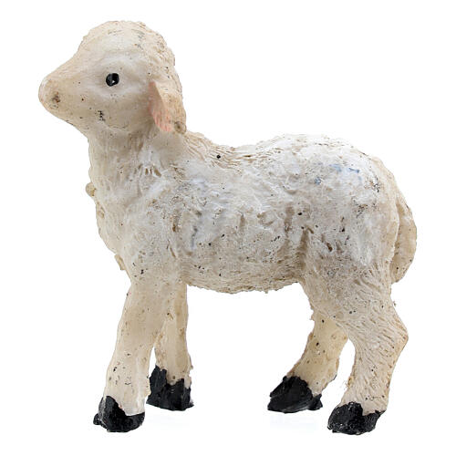 Schaf aus Harz 2 Stück für Krippe 10 cm, 5x2x5 cm 2