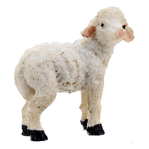 Resin sheep for Nativity scene 10 cm 5x2x5 cm 2 pcs 3