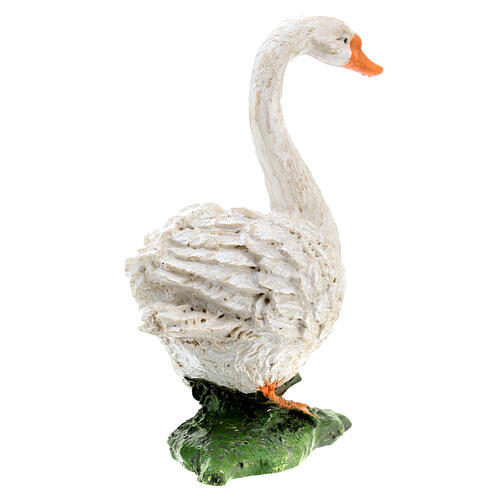 Resin swan for 10-12 cm Nativity Scene 4