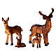 Deer family with trough 6 pcs 10 cm s2
