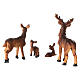 Deer family with trough 6 pcs 10 cm s6