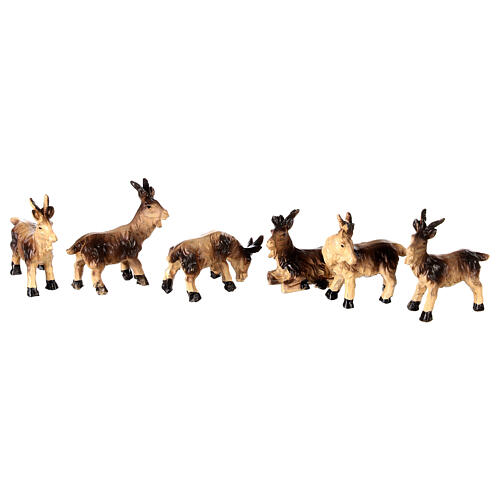 Family of goats with fence, set of 8, for Nativity Scene 4