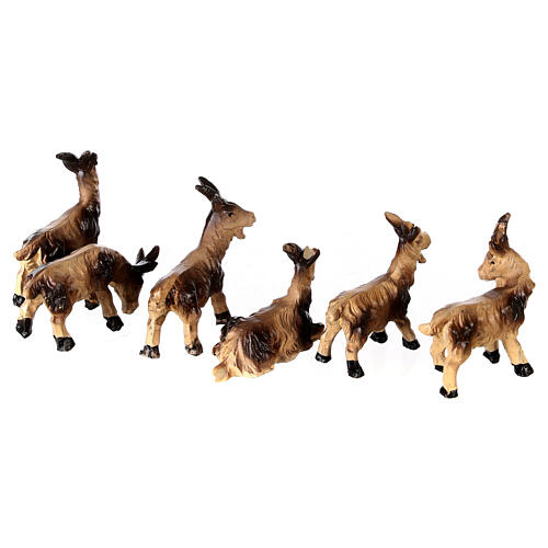 Family of goats with fence, set of 8, for Nativity Scene 6