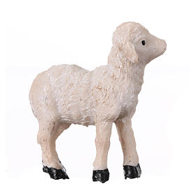 Resin sheep for nativity scene h 5 cm