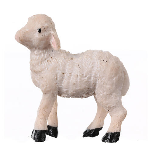 Resin sheep for nativity scene h 5 cm 1