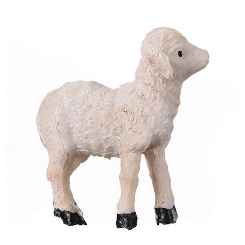 Resin sheep for nativity scene h 5 cm 2