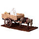 Nativity scene donkey with wagon 10x15x10 cm h 8 cm rustic style s2