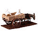Nativity scene donkey with wagon 10x15x10 cm h 8 cm rustic style s3