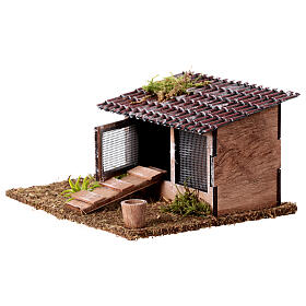 Gabbia pollaio 20x15x15 cm presepe stile rustico h 8 cm