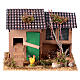 Henhouse with rabbit cage, 10x20x15 cm, for 8 cm rustic Nativity Scene s1