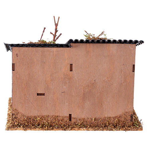 Chicken coop with rustic style rabbit house h 8 cm 10x20x15 cm 4