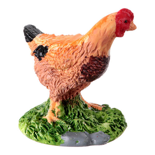 Rooster and chick resin for 16 cm 5X5X54 cm 2