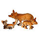 Fox family nativity scene 8-10 cm resin s2