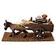 Donkey with cart of pitchers 10x20x10 cm figurines 8cm s1