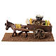Burro com carro de peixe 10x20x10 cm estátua 8 cm s1