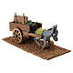 Burro con carrito de verduras 10x20x10 cm belén 8 cm s3