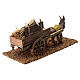 Asino con carretto paglia 10x20x10cm presepe 8cm s4