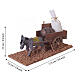Âne avec charrette de farine 7,5x7,5x17,5 cm crèche 8 cm s2